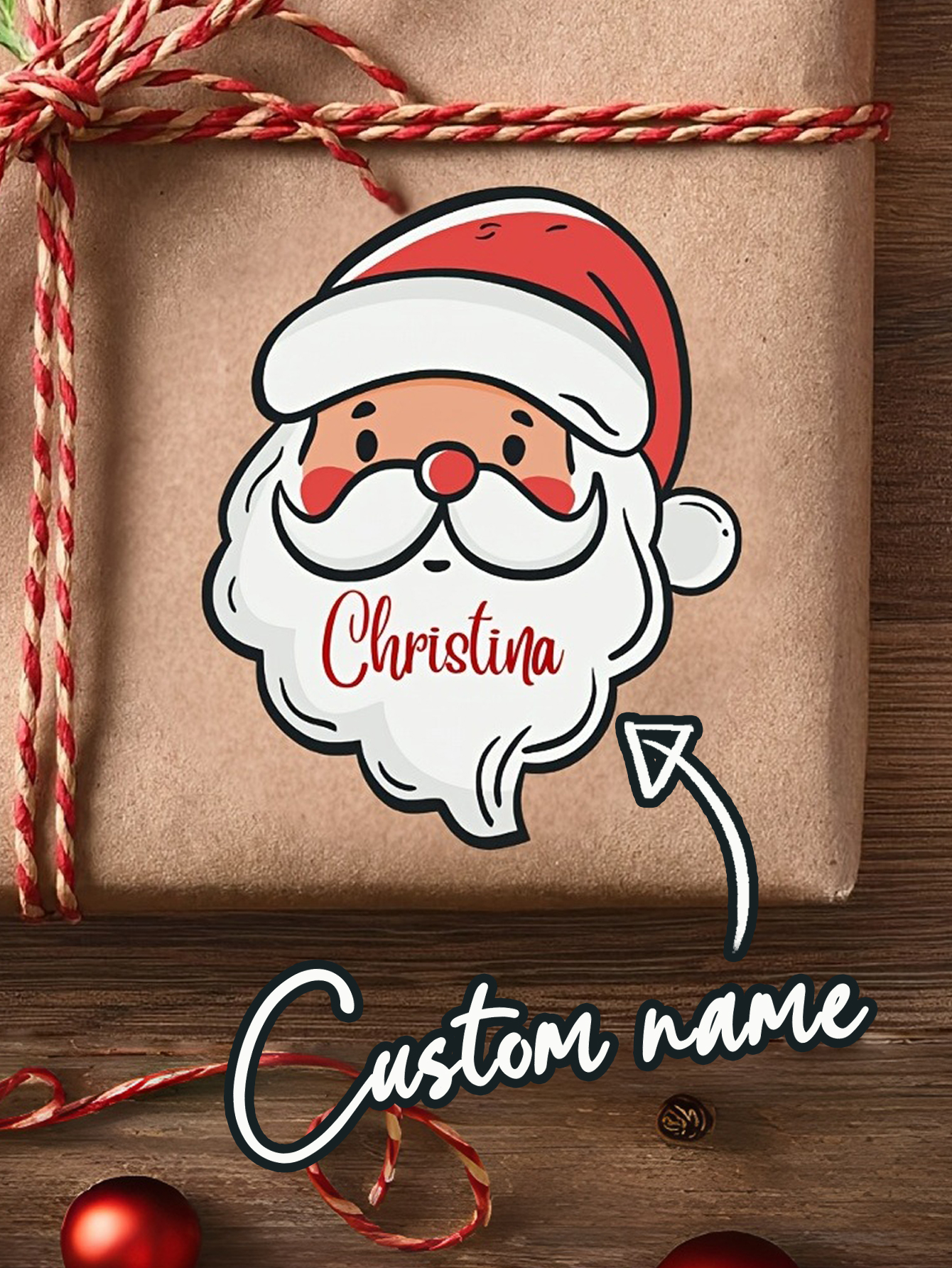 Custom Christmas Gift Stickers - Personalized Name Tags, Merry Christmas Labels, Elegant and Adorable Holiday Decorations